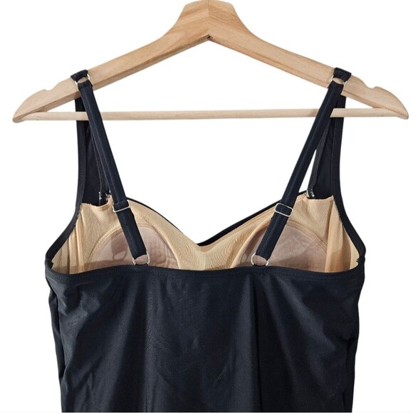 L.L. Bean Black Slimming One Piece Swimsuit - Picture 5 of 6